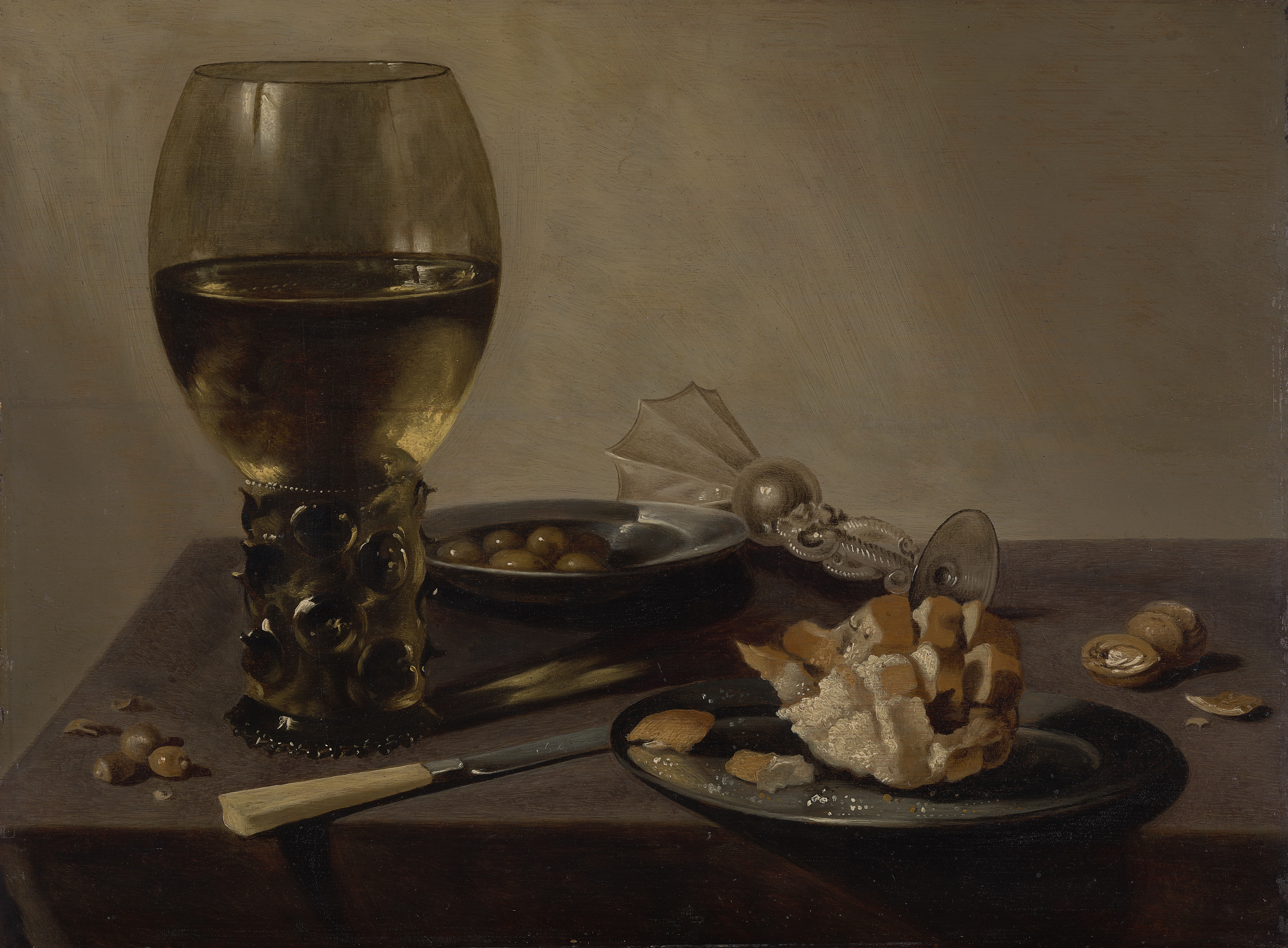 Stilleben mit Weinglas und Brotteller (Foto: LWL-Museum für Kunst und Kultur, Münster)