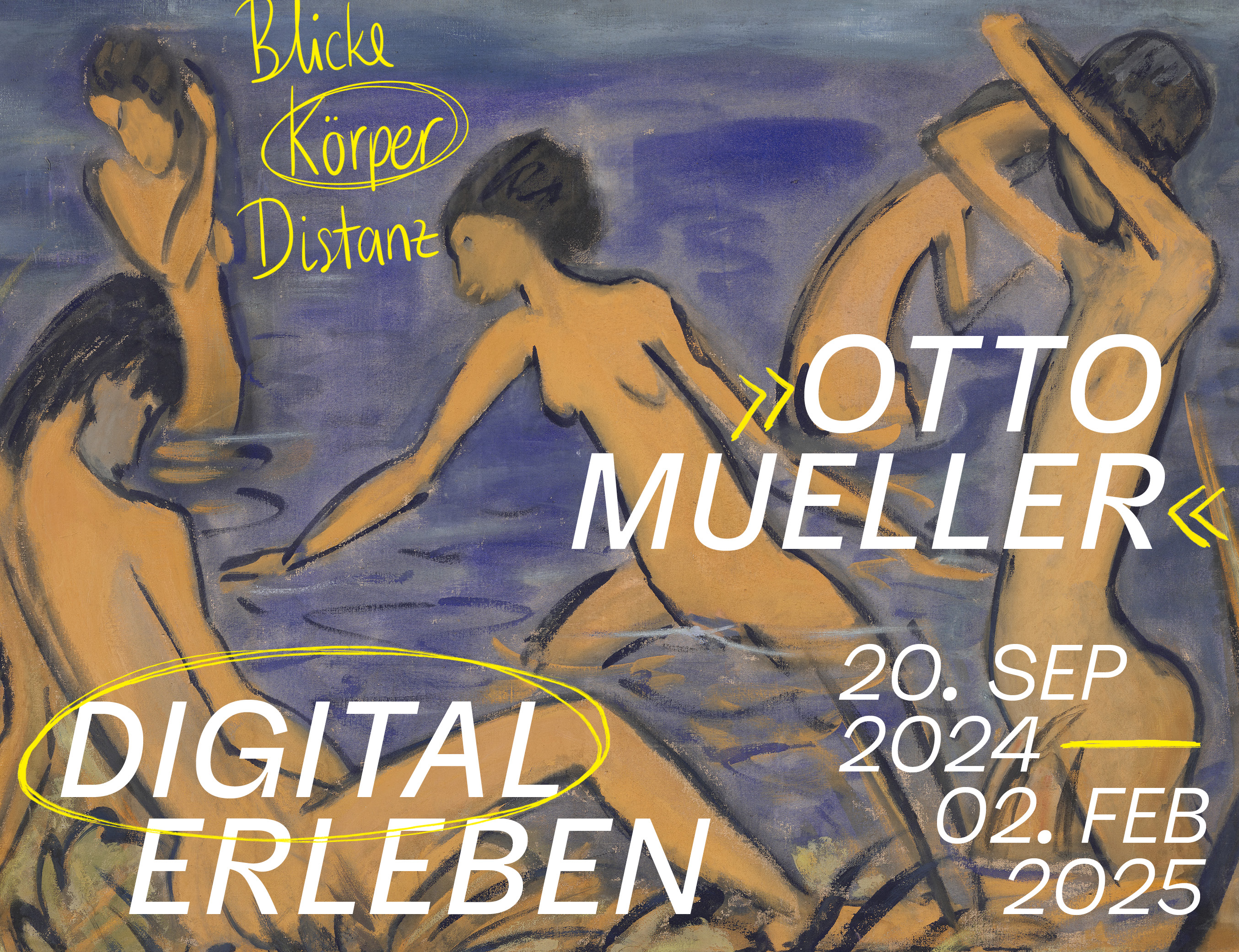 Kampagnenmotiv der Ausstellung OTTO MUELLER, Motiv „Die Badenden"
