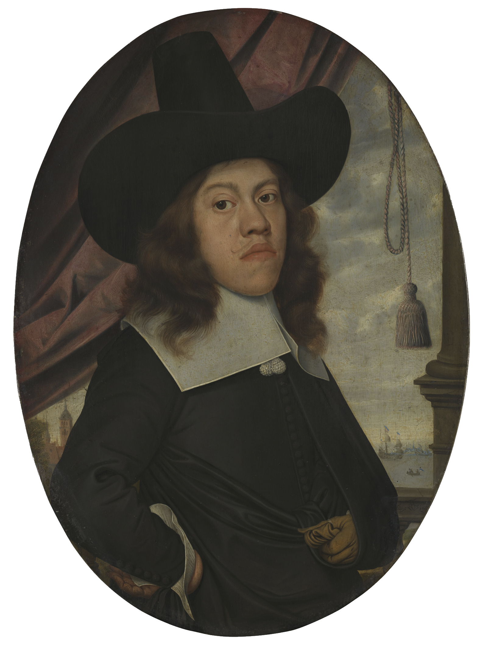 Porträt eines unbekannten Kaufmanns mit langem Haar und schwarzer Robe (Foto: The National Gallery, London)