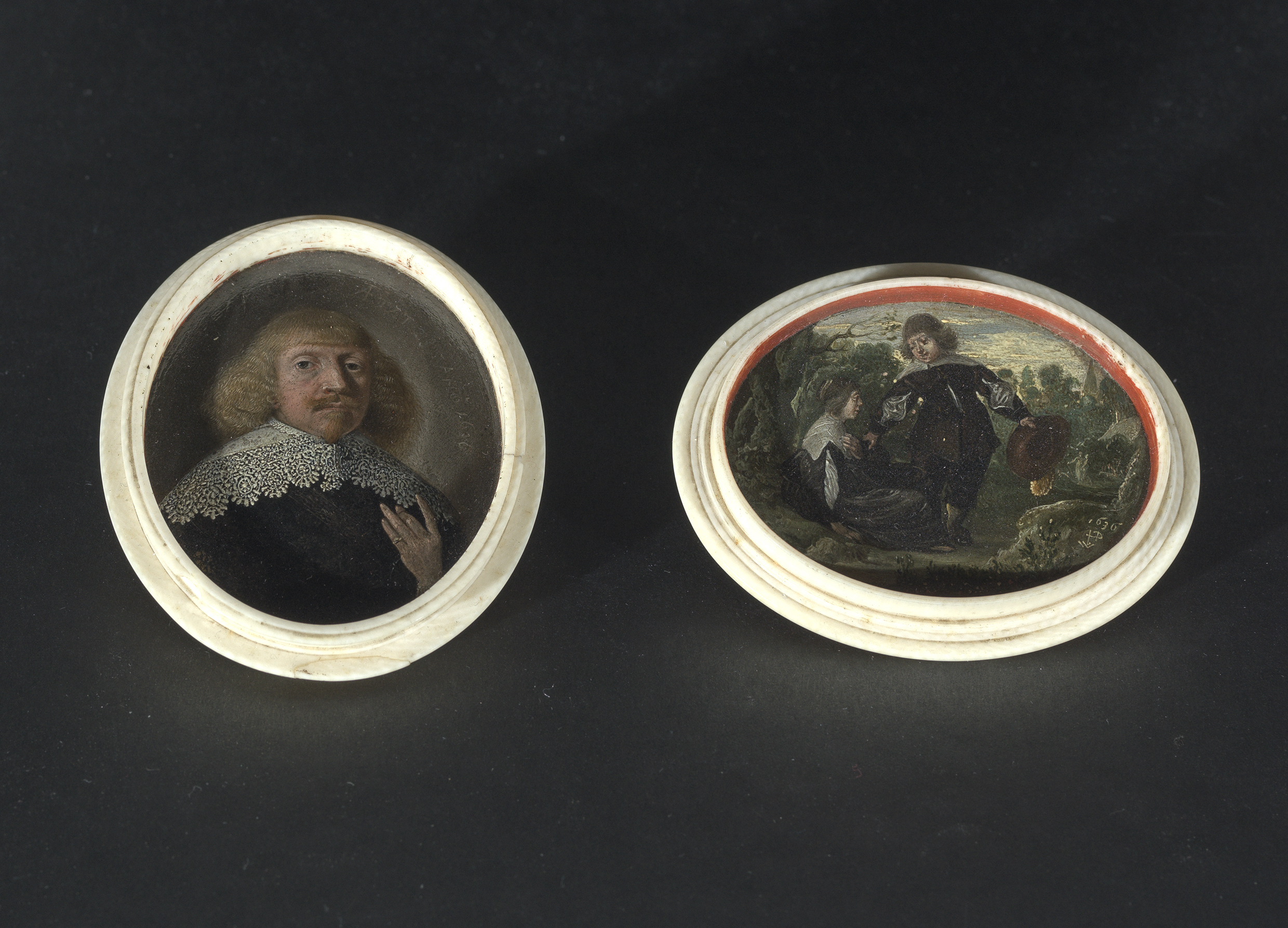 Elfenbeindose mit Miniaturmalerei (Foto: Staatliche Kunsthalle Karlsruhe)