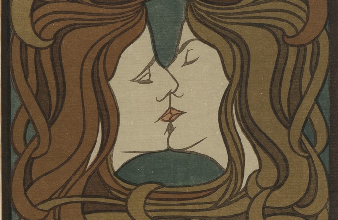 Peter Behrens, Der Kuss, 1899. © Museumslandschaft Hessen Kassel, Kassel