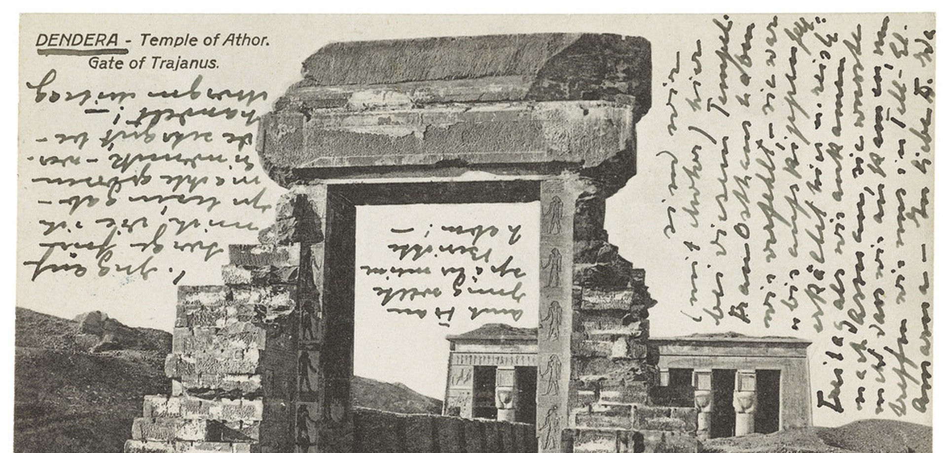 Zu sehen ist eine vollbeschriebene Postkarte von Ida Gerhardi an ihre Schwester Lilli Gerhardi.