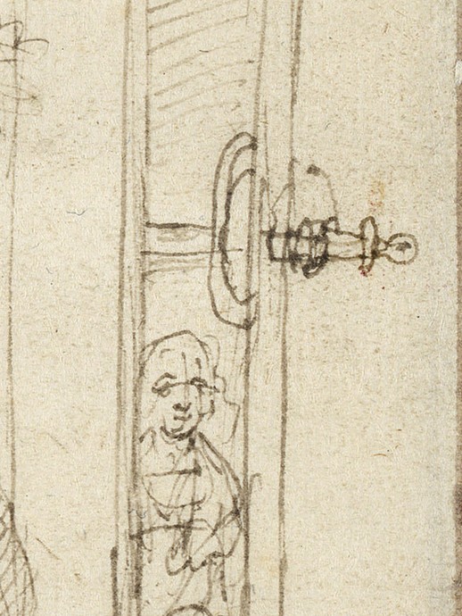 Frau steht an offener Tür (vergrößerte Bildansicht wird geöffnet)