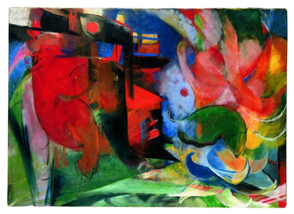 Franz Marc, Abstrakte Formen II, 1914, Öl auf Leinwand, LWL-Museum für Kunst und Kultur, Münster