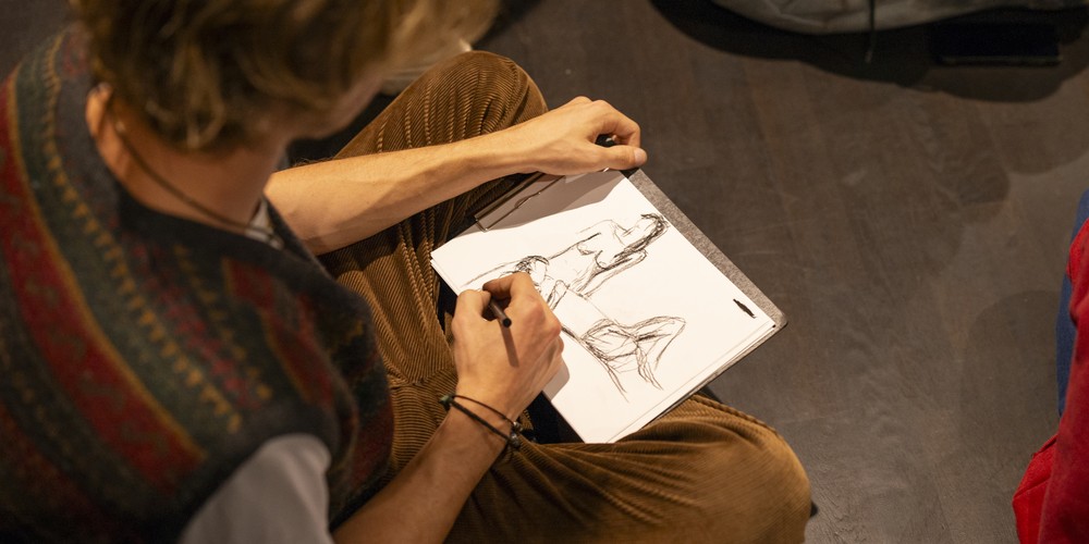 A Person is drawing