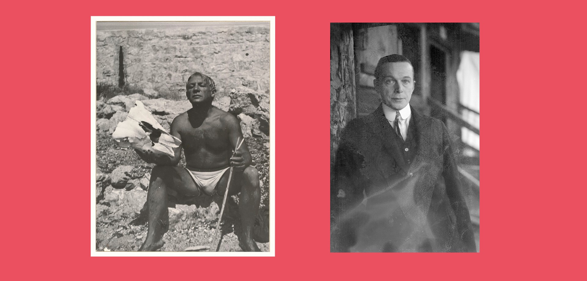 Depictions of Pablo Picasso (left) and Ernst Ludwig Kirchner (right)
