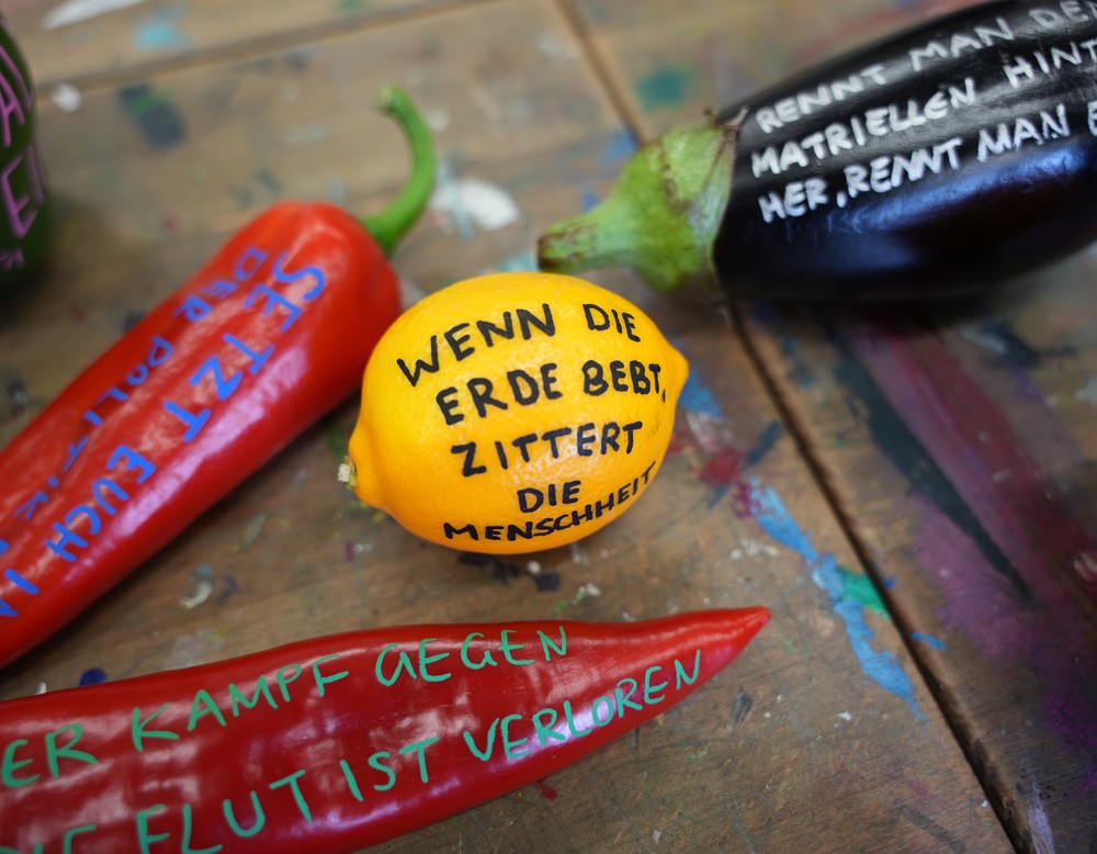 Beschriftete Zitrone