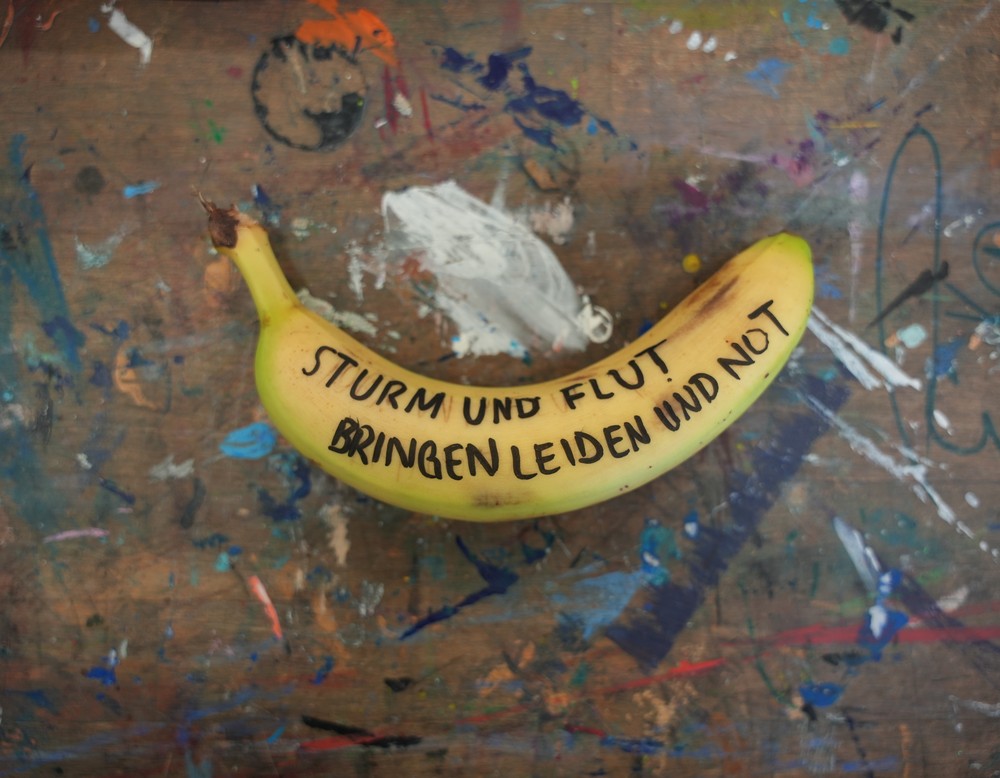 Beschriftete Banane