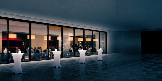 Das Restaurant Lux bei Nacht