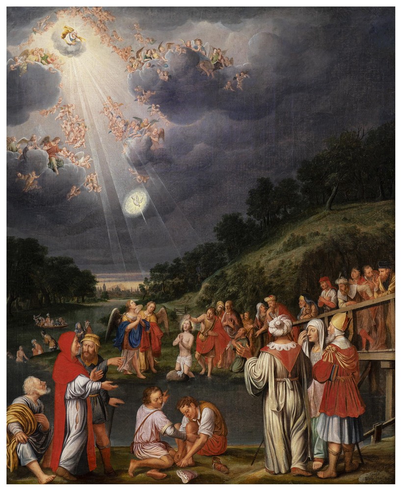 Gemälde der Taufe Christi mit Engeln (Foto: DAS TOR Stadtmuseum Coesfeld)
