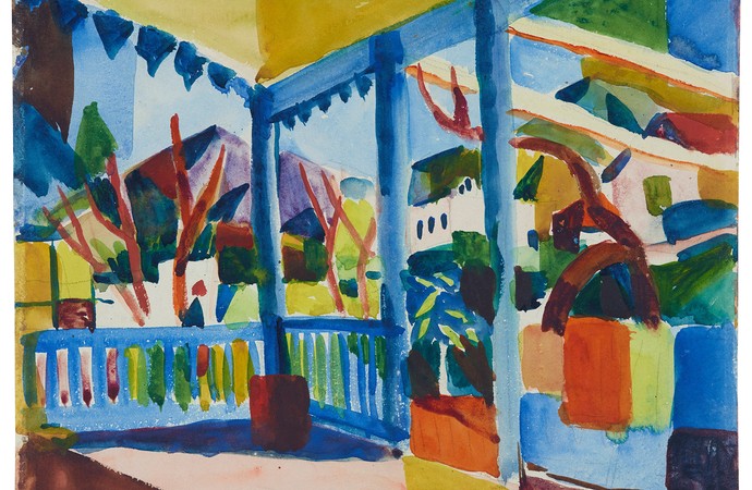 Terrasse des Landhauses in St. Germain