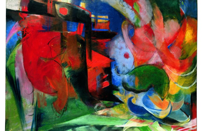 Franz Marc, Abstrakte Formen II, 1914, Öl auf Leinwand, LWL-Museum für Kunst und Kultur, Münster