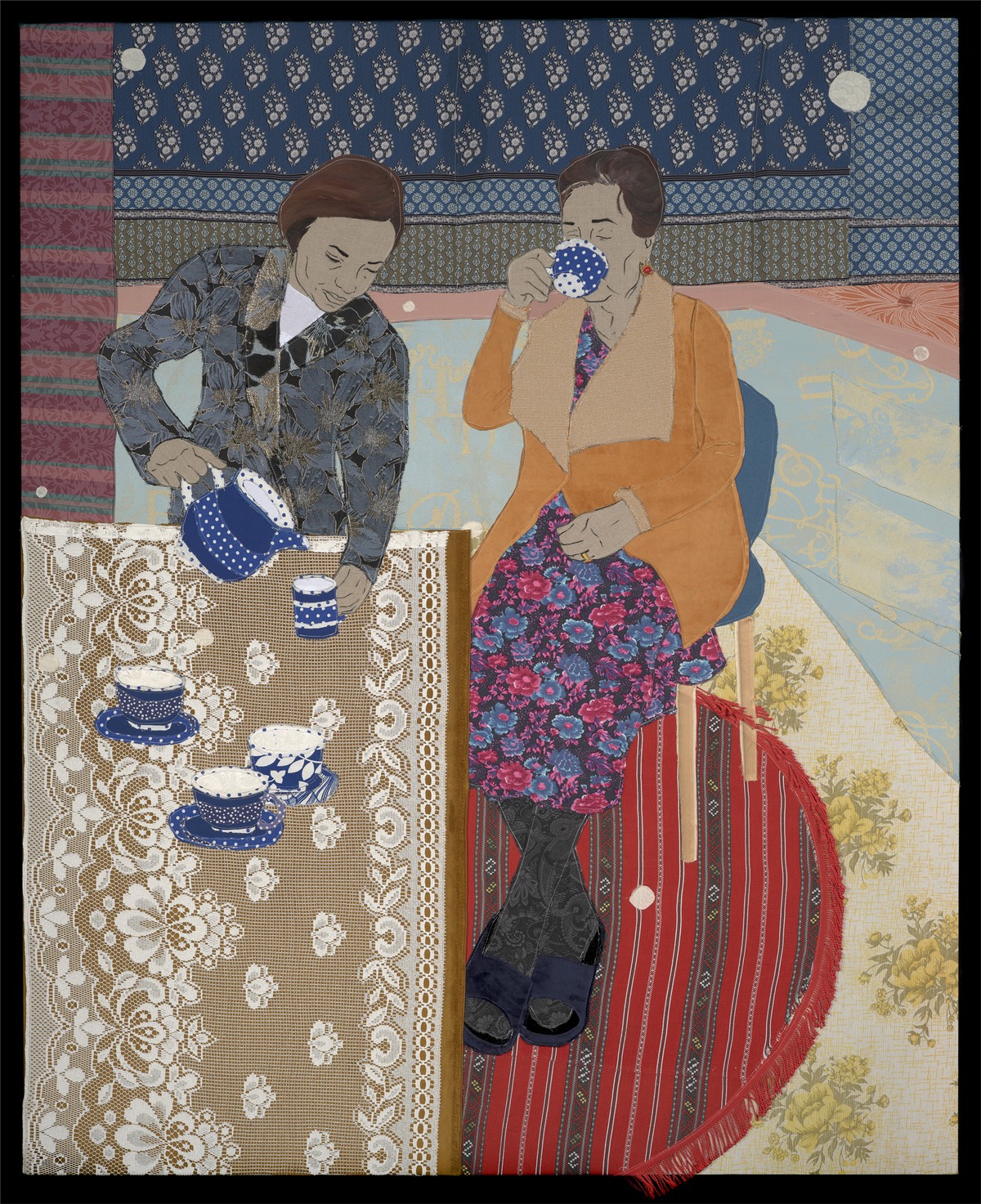 (i) Małgorzata Mirga-Tas, Morning tea, 2023, Museum Ludwig, Köln, © Rheinisches Bildarchiv Köln (i) Małgorzata Mirga-Tas, Morning tea, 2023, Museum Ludwig, Köln, © Rheinisches Bildarchiv Köln