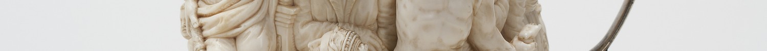 Ausschnitt eines Prunkhumpens mit dem Urteil des Salomons