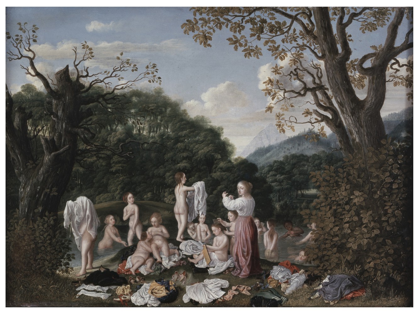 Gemälde einer Gruppe unbekleideter Frauen an einem Flußufer (Foto: Kunstsammlung und Museen Augsburg)