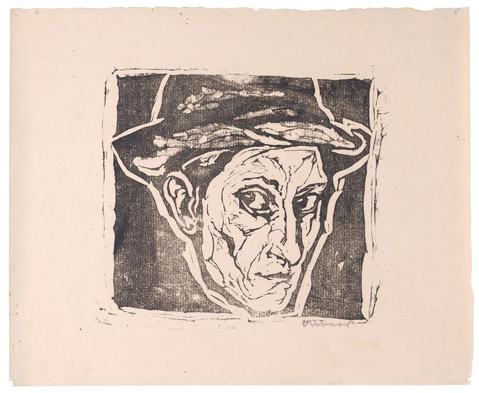 Selbstbildnis mit Hut (1917)