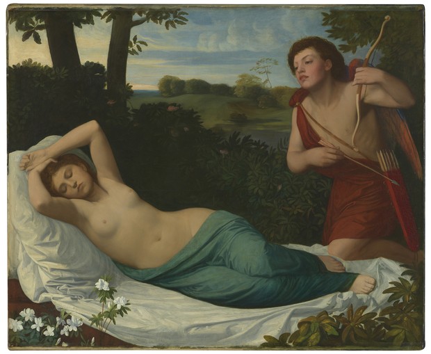 Alphonse Legros, Cupid and Psyche, exhibited 1867. Tate Bequeathed by Sir Charles Holroyd 1918 Foto: Tate