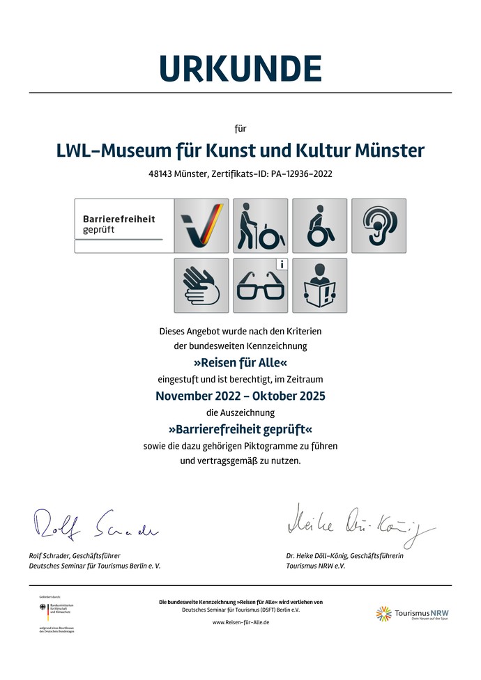 Reisen für Alle Zertifizierung - Urkunde
