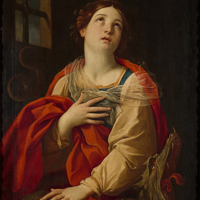 Guido Reni, Heilige Margarethe, 1606/07, Dauerleihgabe der Bundesrepublik Deutschland. © LWL-Museum für Kunst und Kultur, Münster. Foto: Hanna Neander (vergrößerte Bildansicht wird geöffnet)