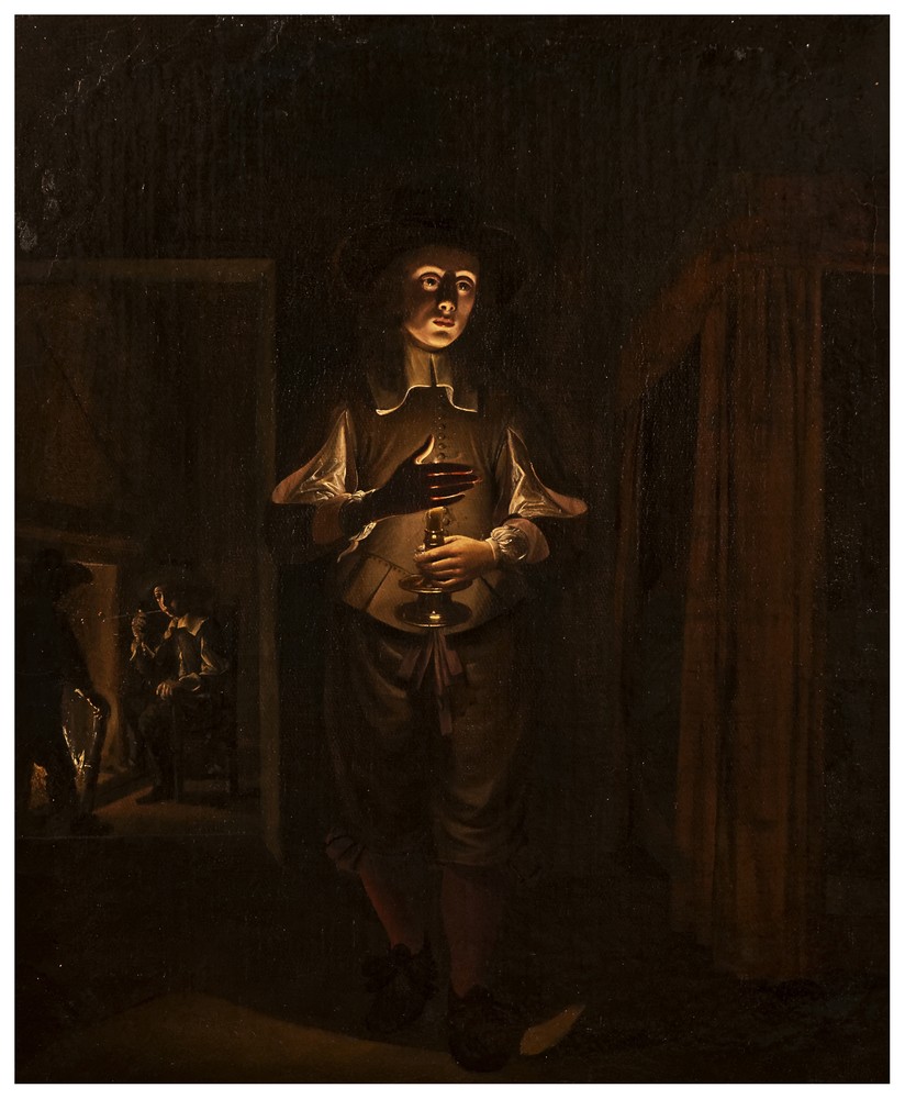 Junge hält eine Kerze, lediglich sein Licht wird geleuchtet (Foto: Courtesy Borghese Gallery)