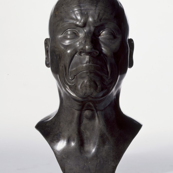 Franz Xaver Messerschmidt, Innerlich verschlossener Gram, nach 1770, Büste.© Landesmuseum Württemberg, Stuttgart (vergrößerte Bildansicht wird geöffnet)