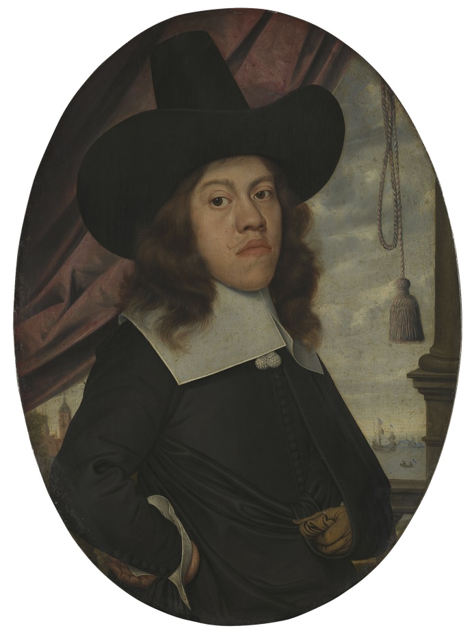 Bildnis eines unbekannten Kaufmanns mit weißem Kragen, schwarzem Hut und langem Haar (Foto: The National Gallery, London)