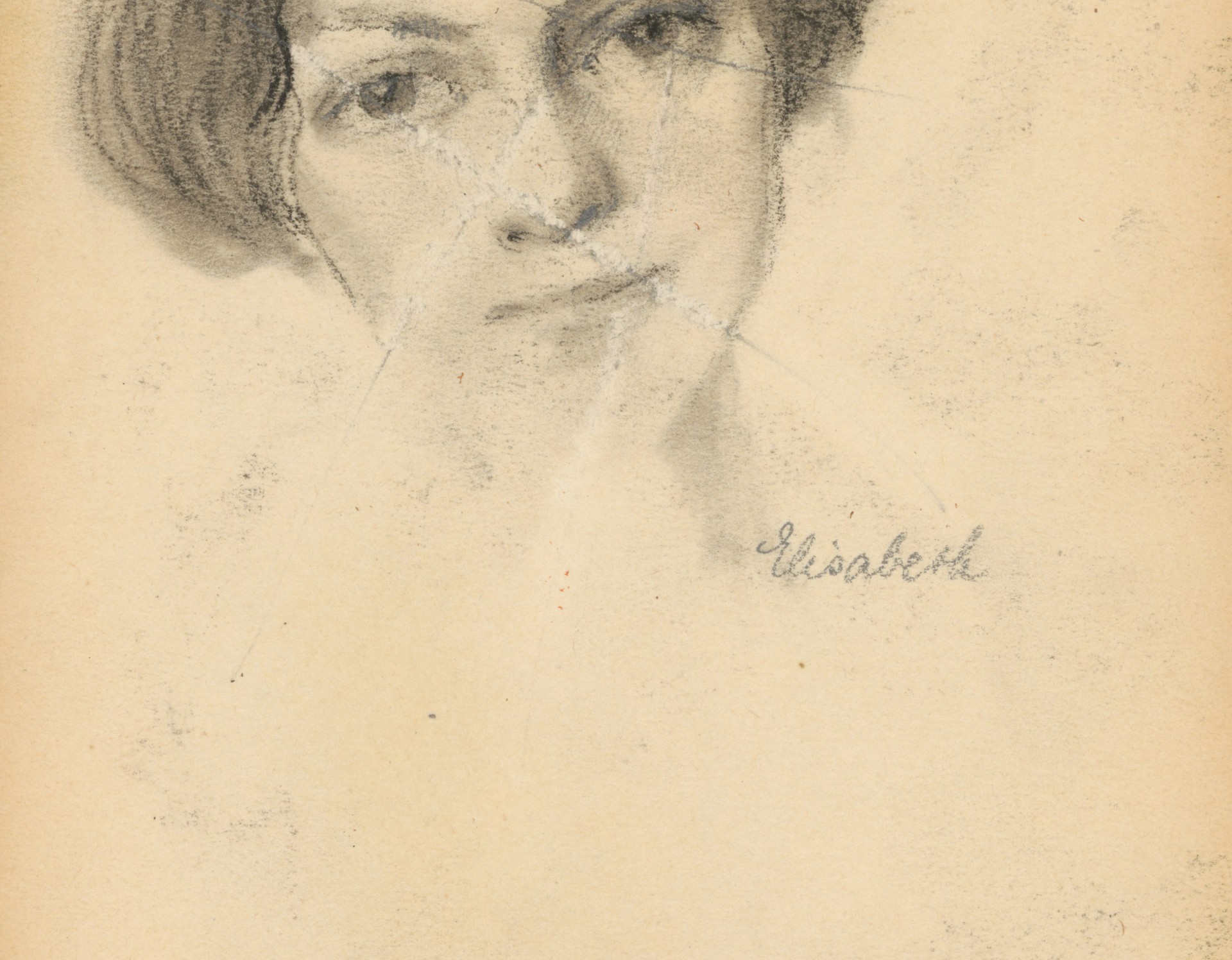 August Macke, Bildnis Elisabeth Gerhardt (Skizzenbuch Nr. 5 B, S. 07), 1907, LWL-Museum für Kunst und Kultur, Foto: LWL