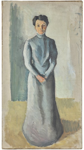 August Macke, Sophie Gerhardt in ganzer Figur (Porträtstudie Sophie Gerhardt), 1908, Öl auf Leinwand, LWL-Museum für Kunst und Kultur,
Münster