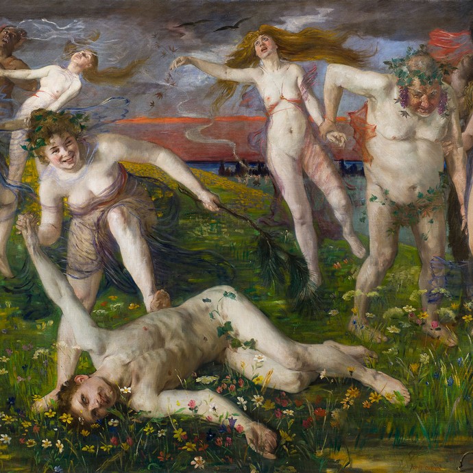 Lovis Corinth, Bacchanale, 1896. Foto: © Landesmuseum Hannover – ARTOTHEK (vergrößerte Bildansicht wird geöffnet)