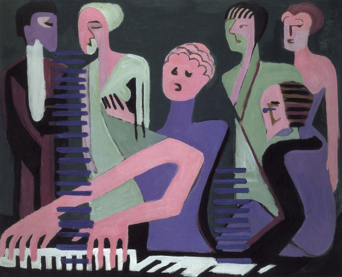 Ernst Ludwig Kirchner, Sängerin am Piano, 1930/31