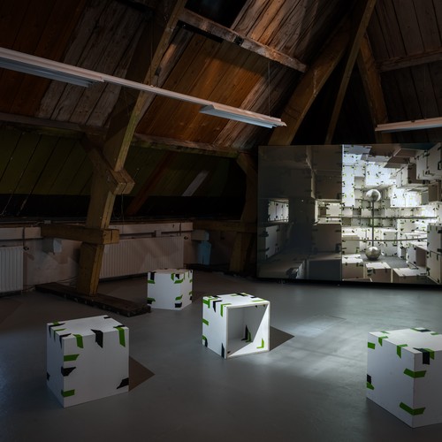 Installationsansicht von Ali Eslamis "A Line of Sight"