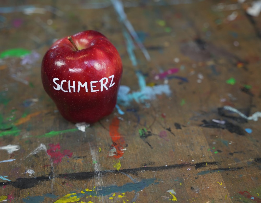 Beschrifteter Apfel