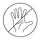Eine durchgestrichene Hand