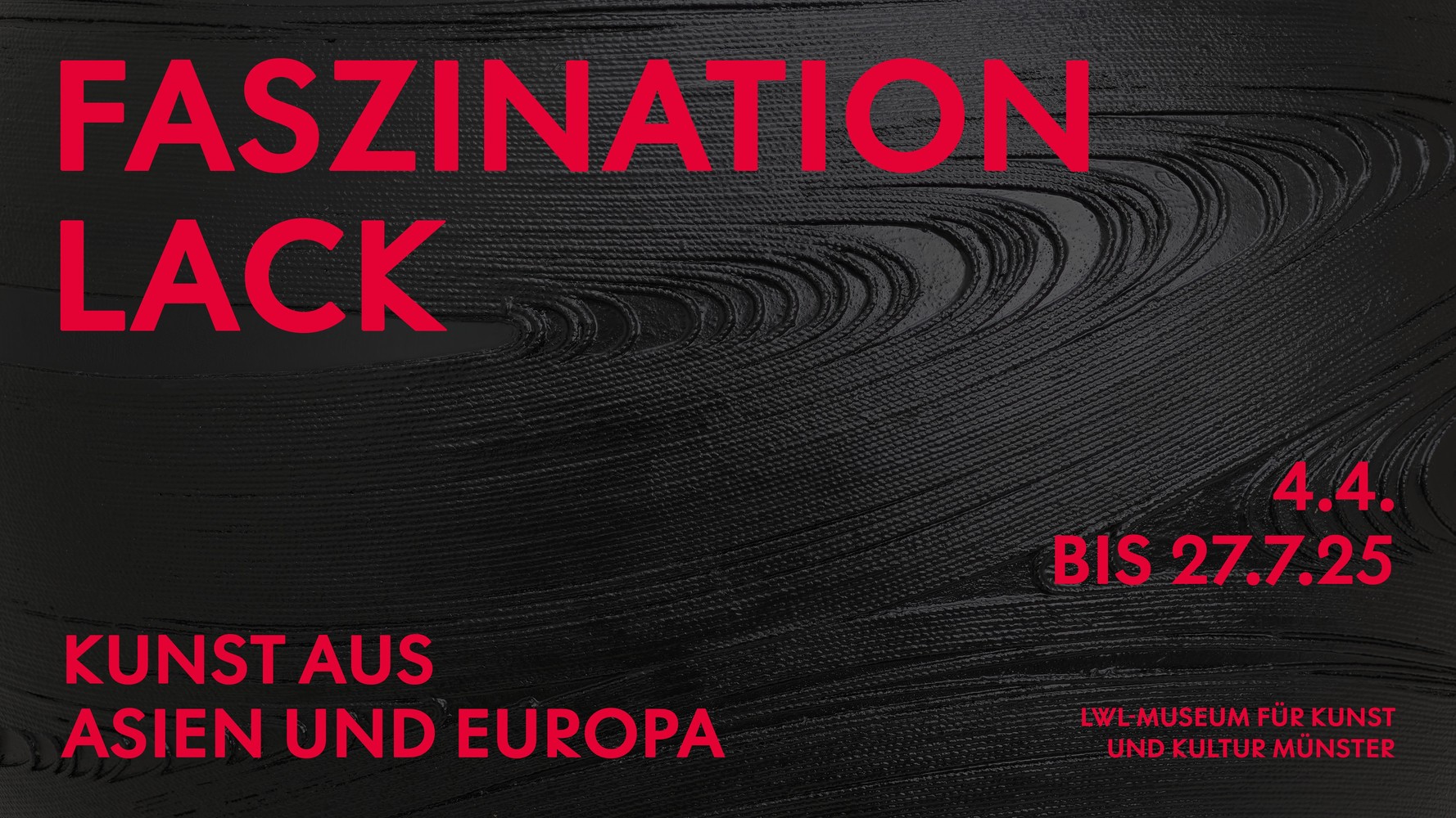 Plakatmotiv "Faszination Lack. Kunst aus Asien und Europa", Ausschnitt von Noguchi Ken, Objekt „Swaying Vessel 17“, Trockenlack, Japan, 2019