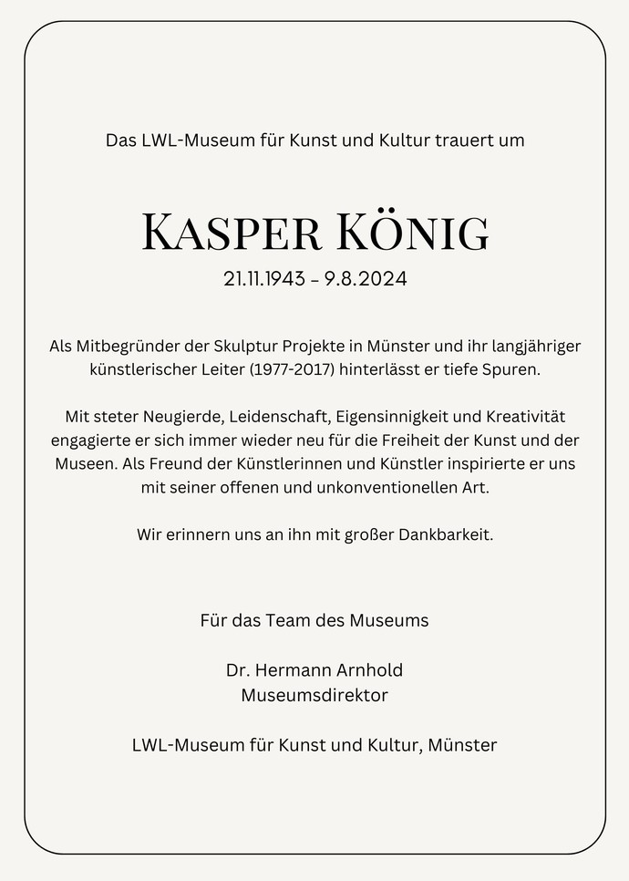 Todesanzeige Kasper König