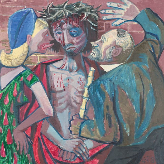 Otto Dix, Verspottung Christi, 1948, Zeppelin Museum Friedrichshafen. © VG Bild-Kunst, Bonn 2020 (vergrößerte Bildansicht wird geöffnet)