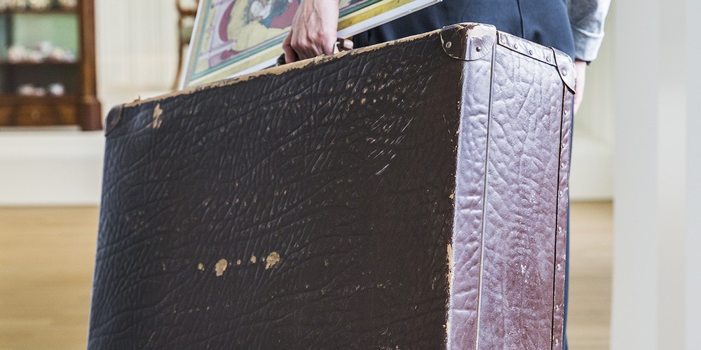 Woman with a suitcase